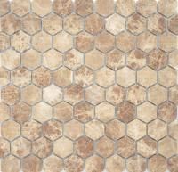 Шестиугольная мозаика Emperador light MAT hex 18x30x6 (Caramelle Mosaic)