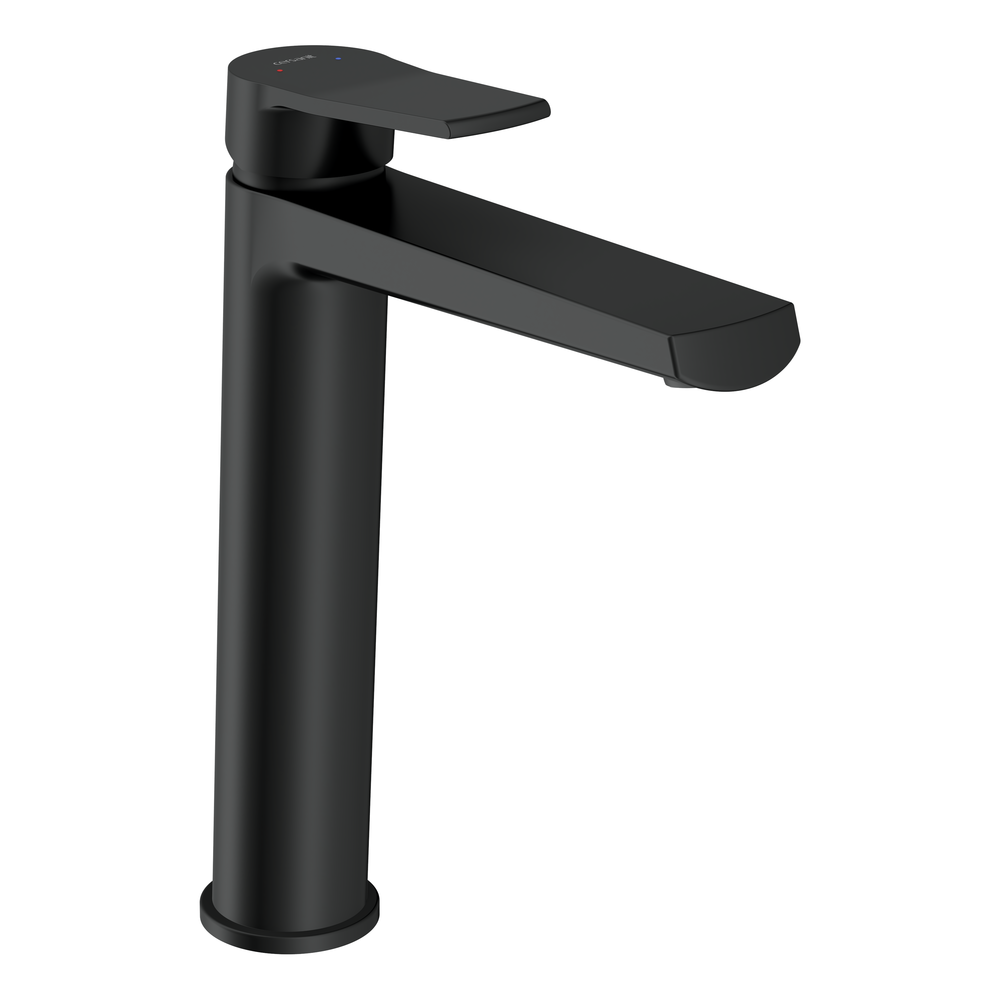 Смеситель для раковины высокий CITY черный