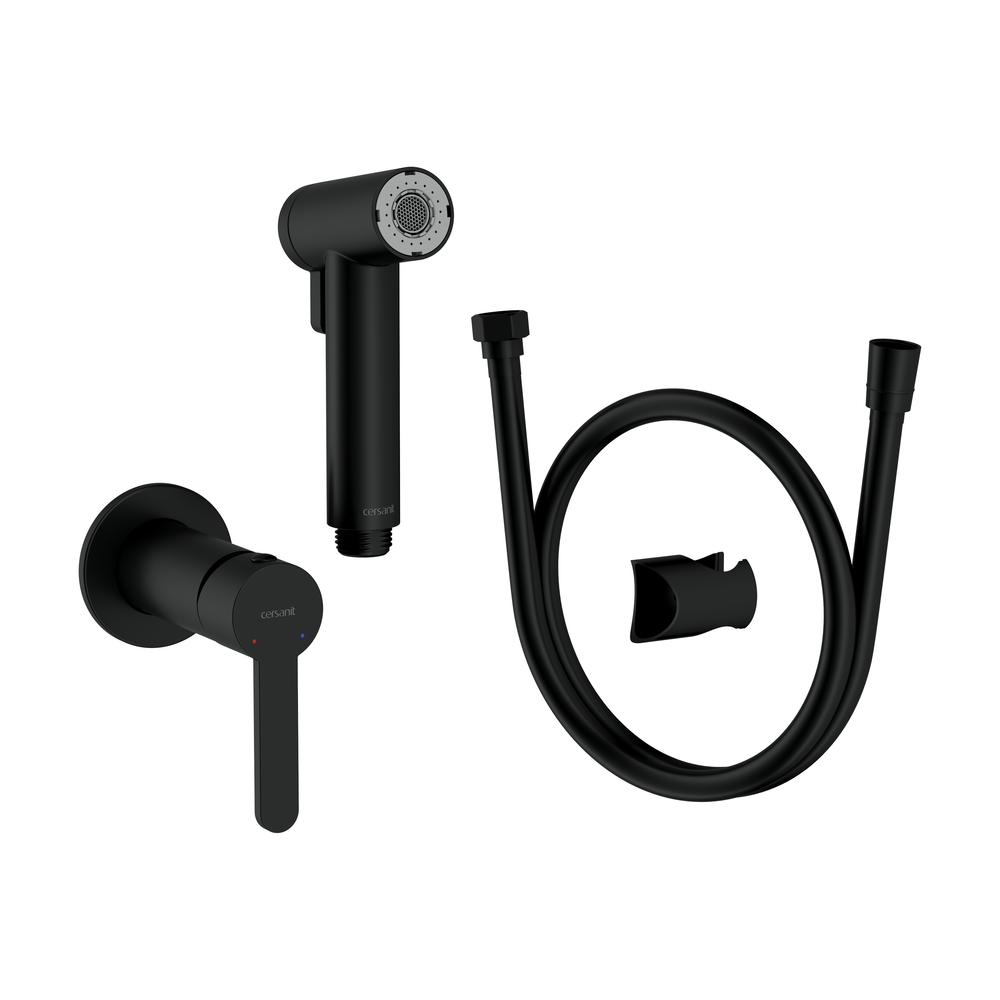 Смеситель с гигиеническим душем OLIVA черный