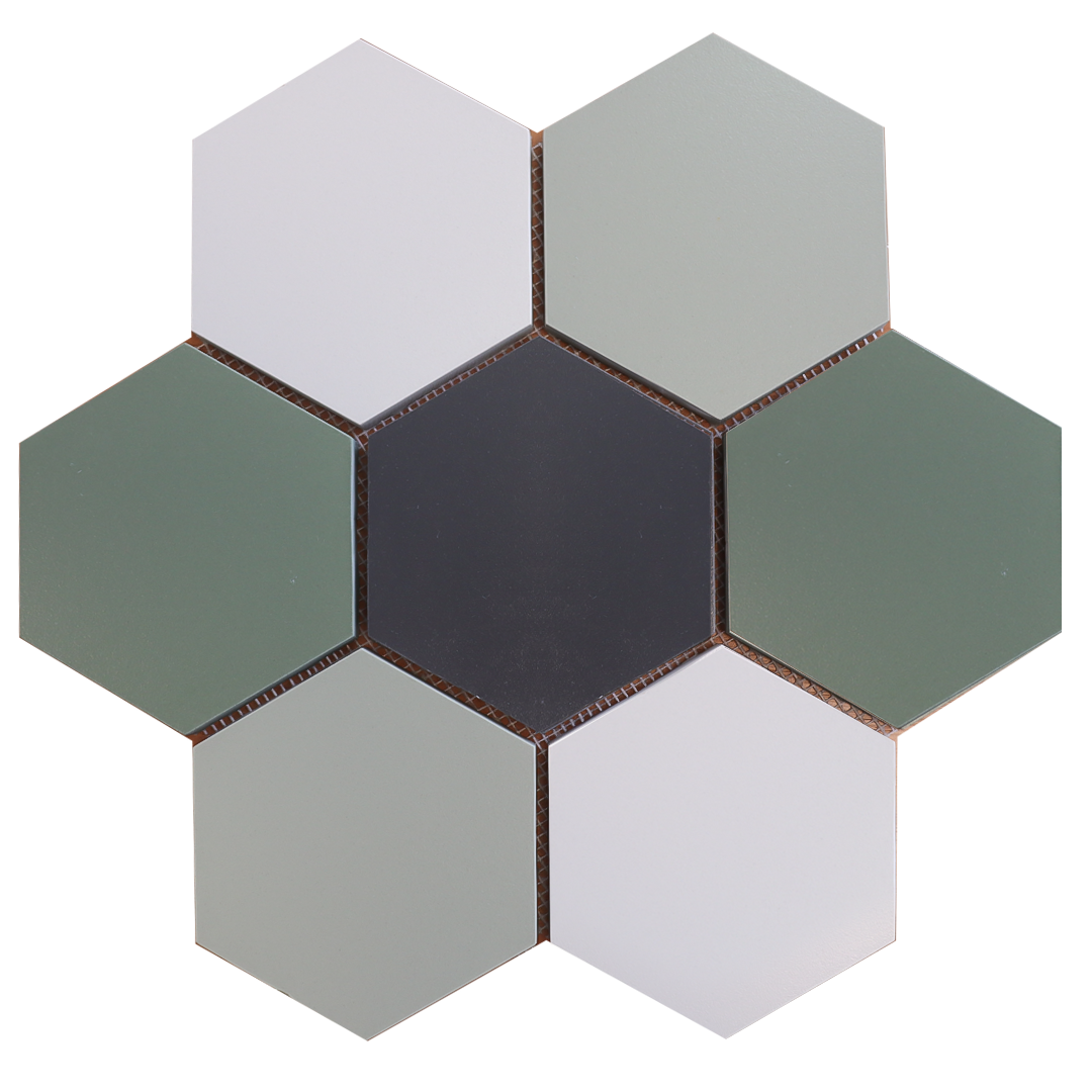 Выборг гексагоны зеленый микс (001/007/013/022) 29.2*28.1, Keramark