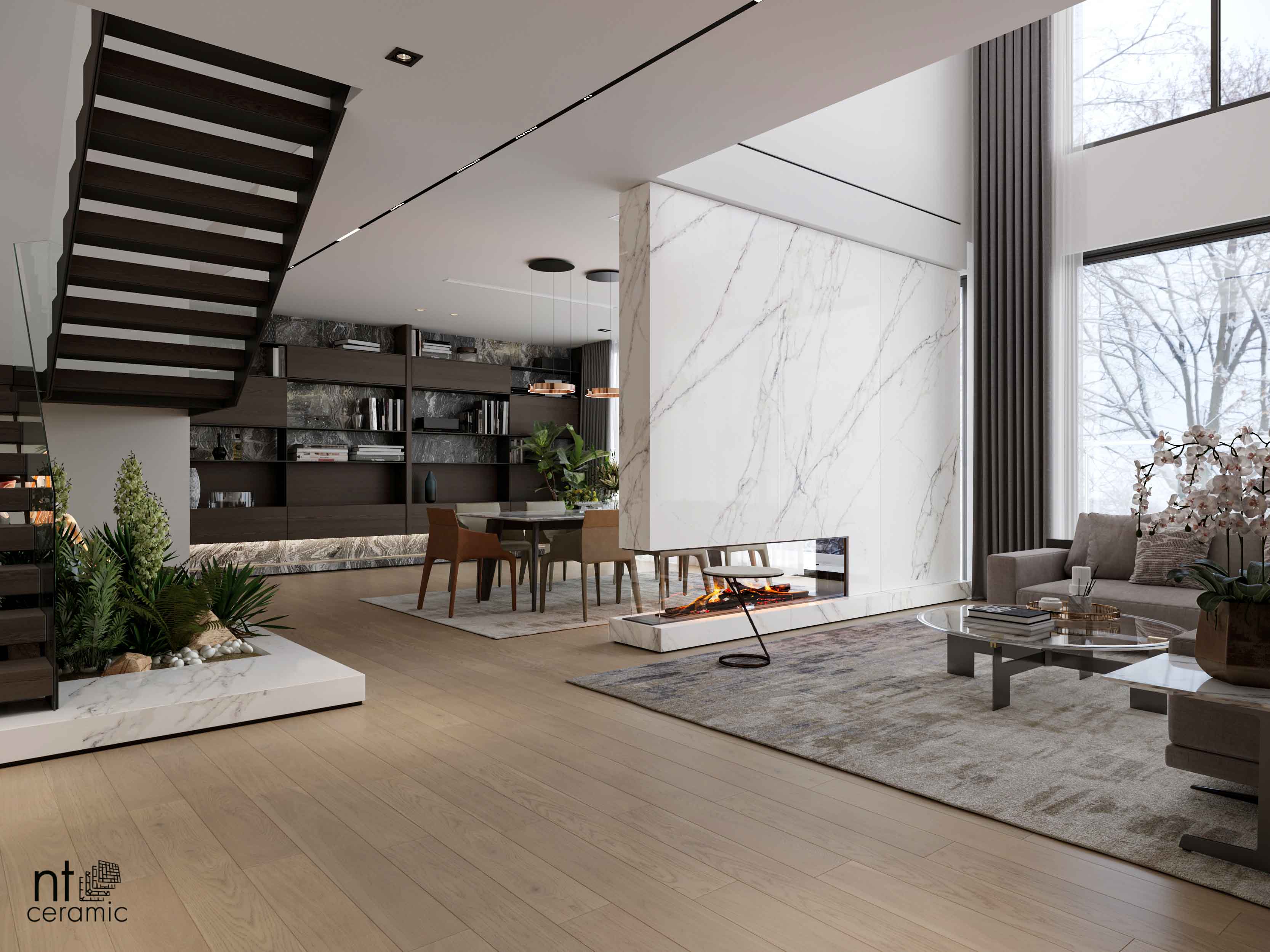 Керамогранит NTT3506L Calacatta Light 120x270