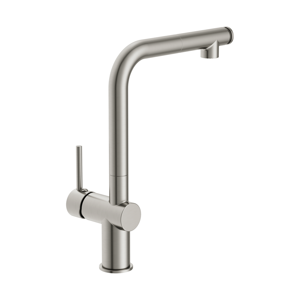 Смеситель для кухни FLAVIS с выдвижным изливом два режима сатин