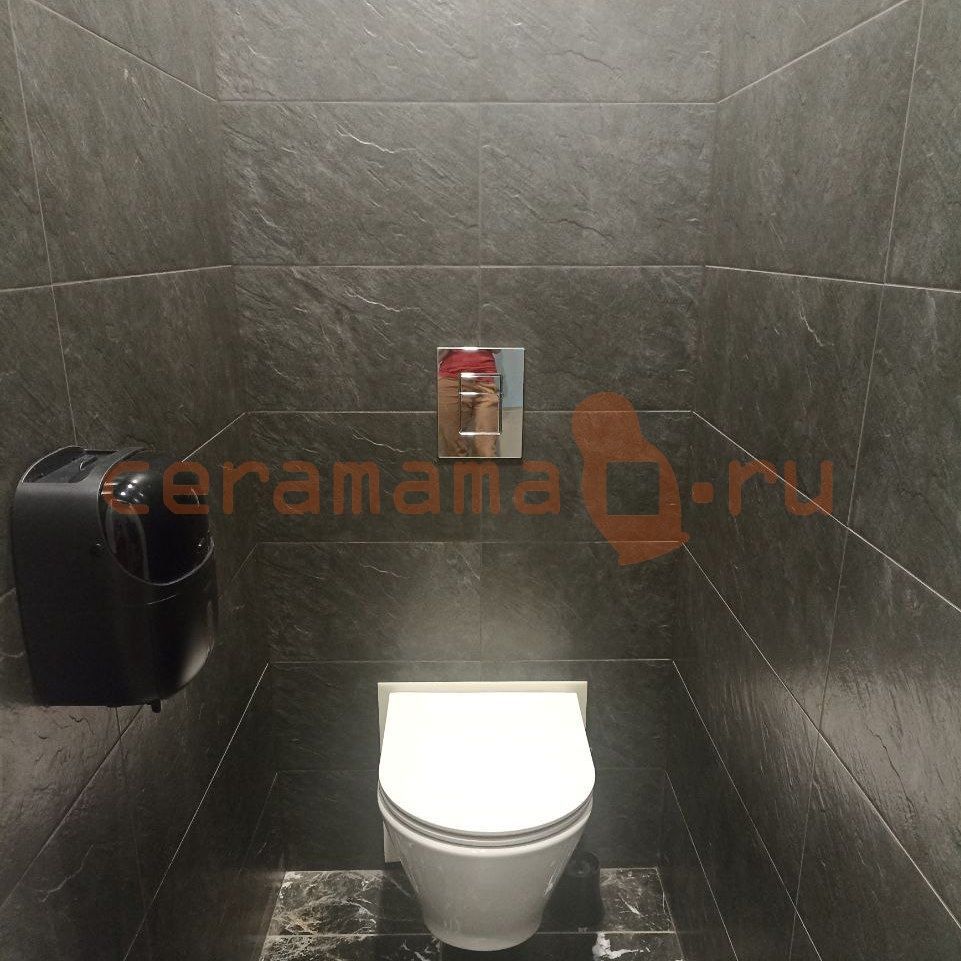 Готовое решение санузла с плиткой Grafito бренда Delacora Готовое решение санузла с плиткой Grafito бренда Delacora