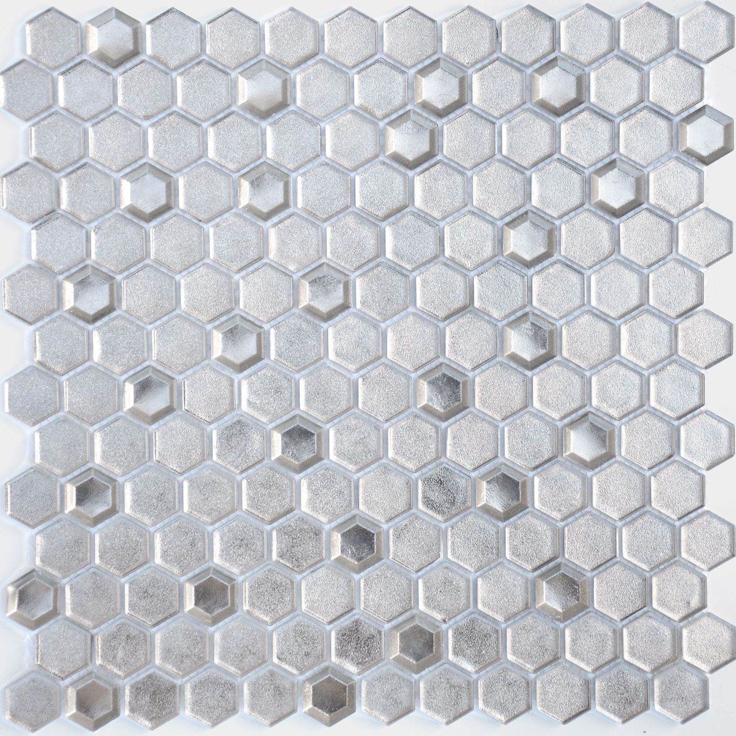 Мозаика Argento grani hexagon 13x23x6 (Caramelle Mosaic)