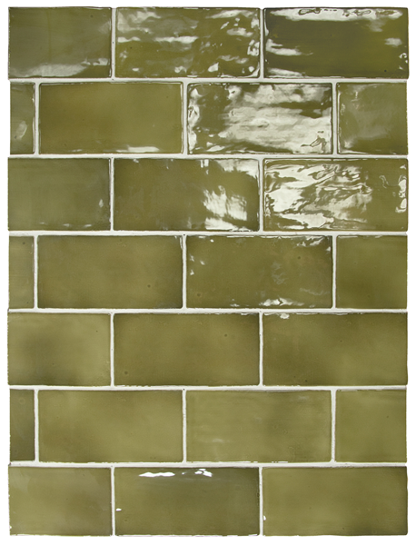 Испанская плитка кабанчик Equipe Manacor Плитка керамическая настенная 26908 MANACOR Basil Green 7,5х15 см