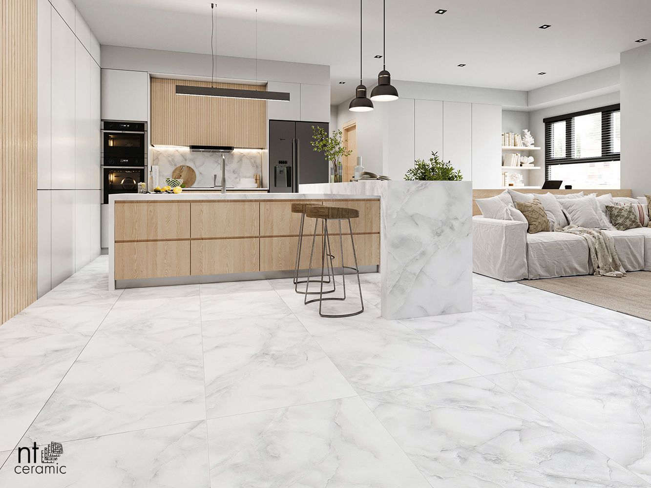 Керамогранит NT99524C Onyx Smoke Carving 60x120