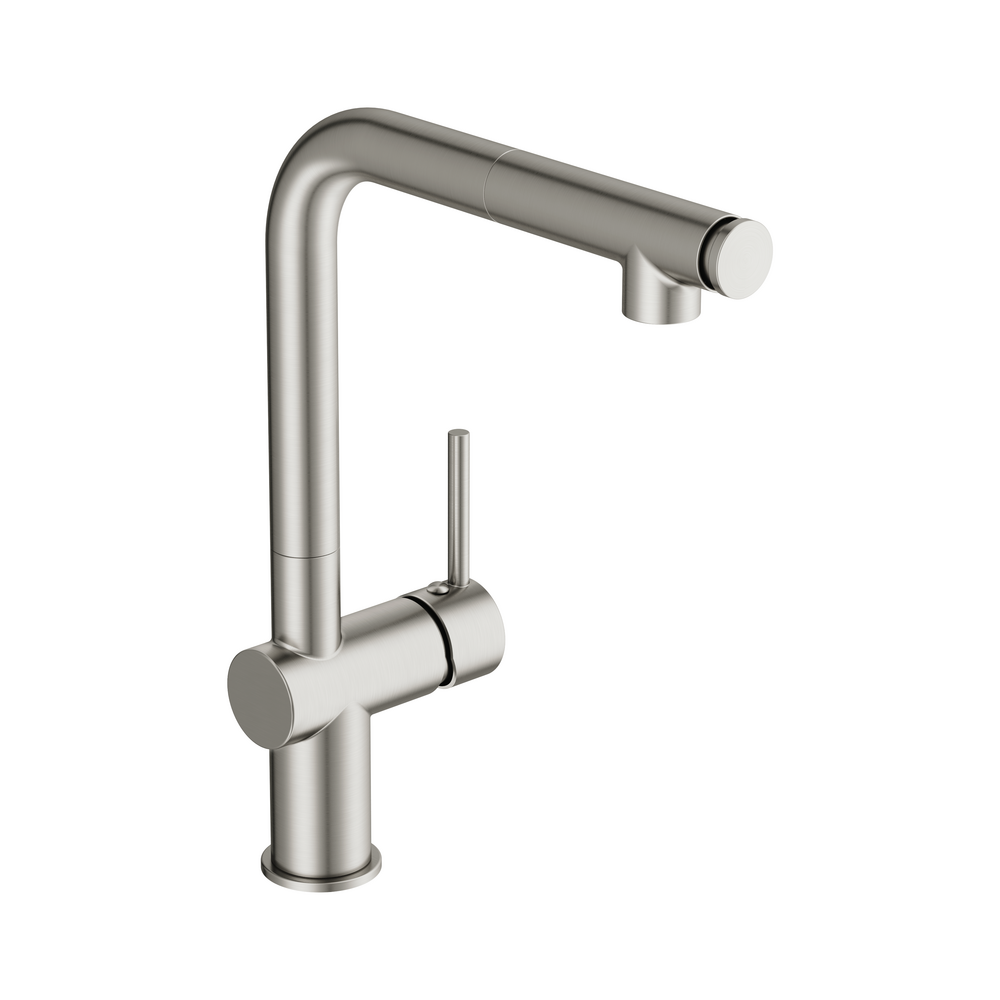 Смеситель для кухни FLAVIS с выдвижным изливом два режима сатин