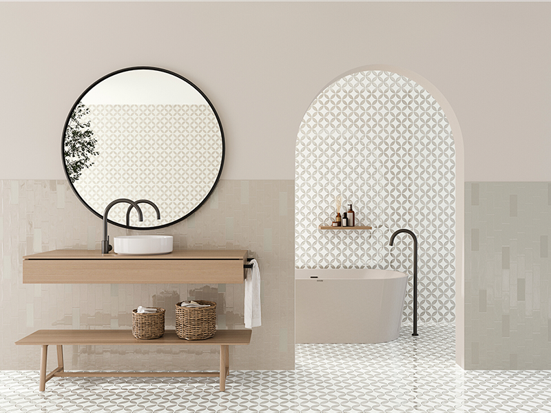 Гранит керамический 37796 MAYARI TAUPE PETALS LT 22,3х22,3 см