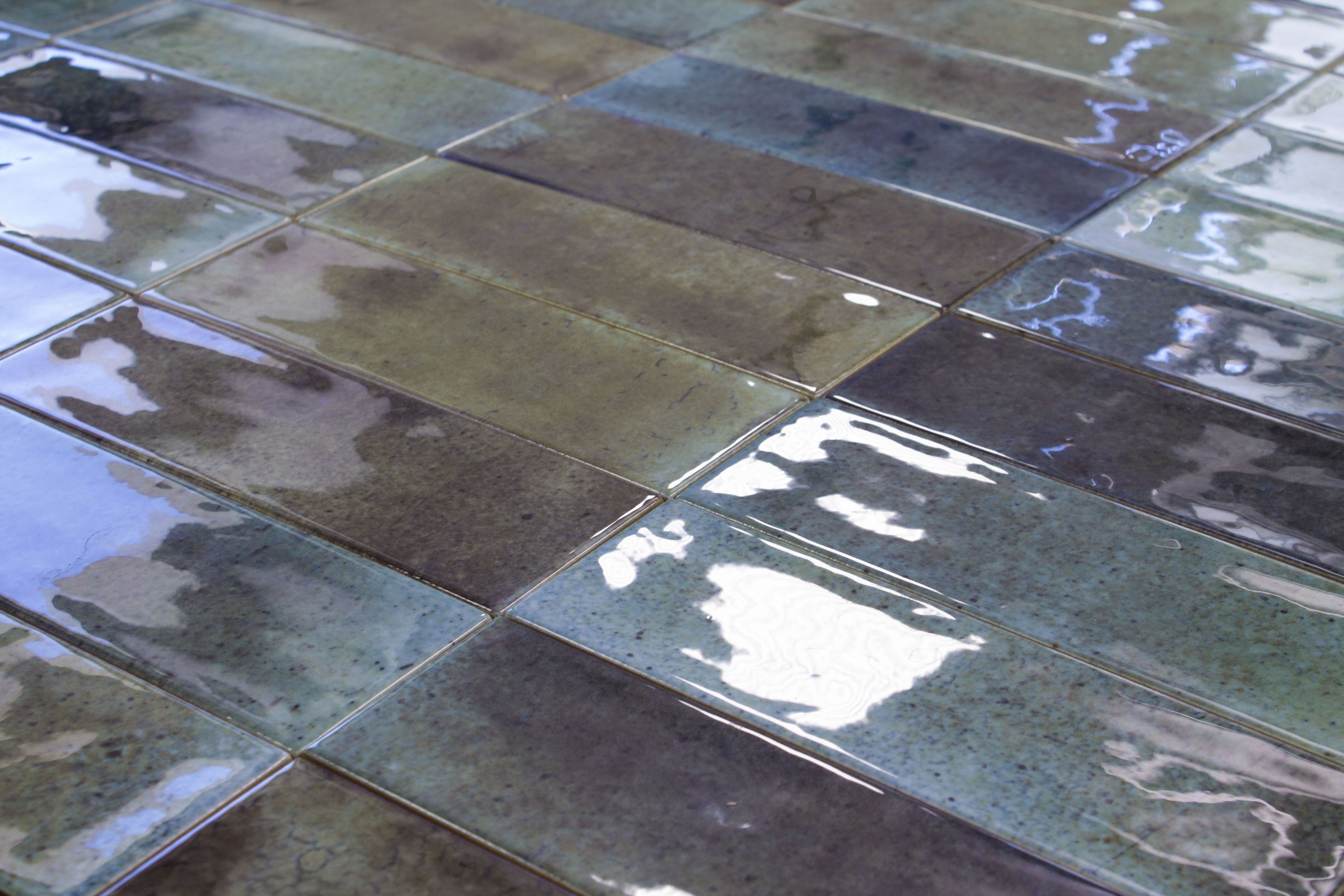 Керамическая плитка, OCEAN BLUE 7.5x22.5, Jazz (Smile Tile), глянцевая испанская плитка метро кабанчик