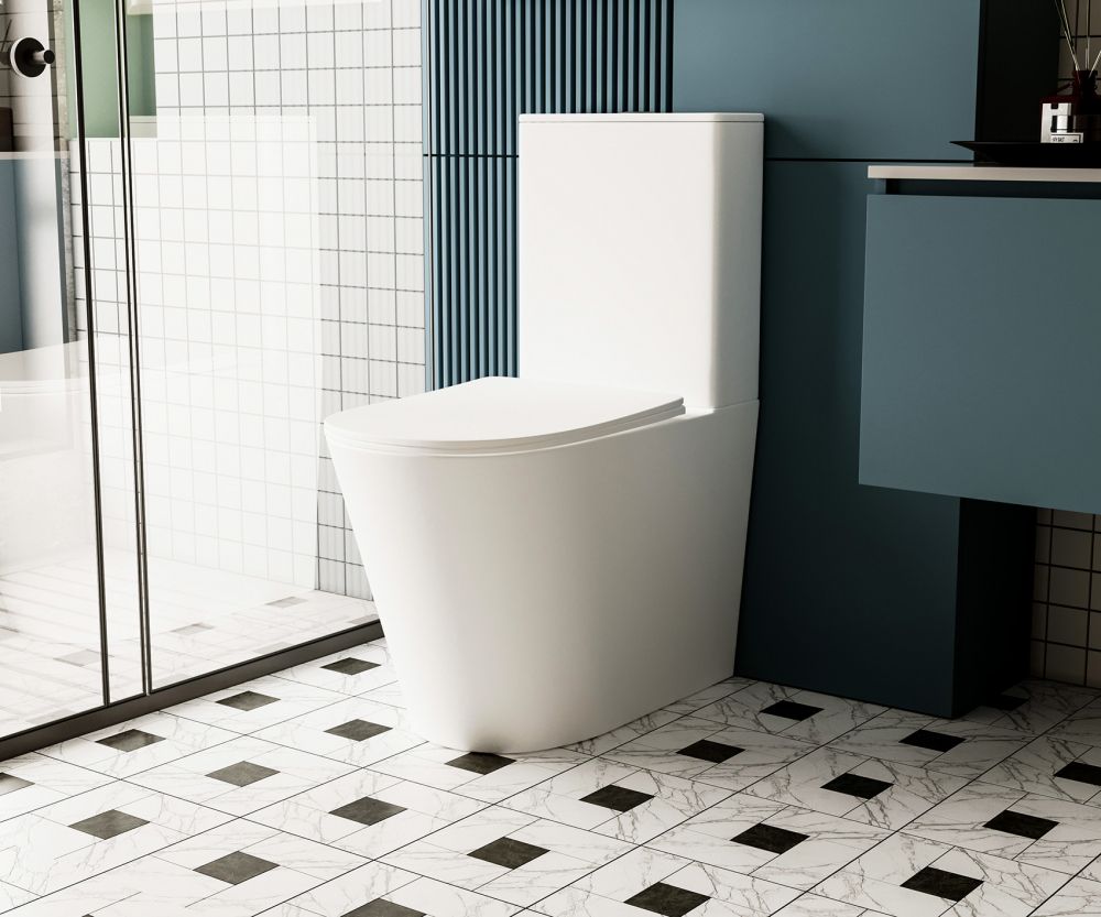 Унитаз ABBER Bequem AC1112TMW компакт белый матовый, безободковый, смыв торнадо