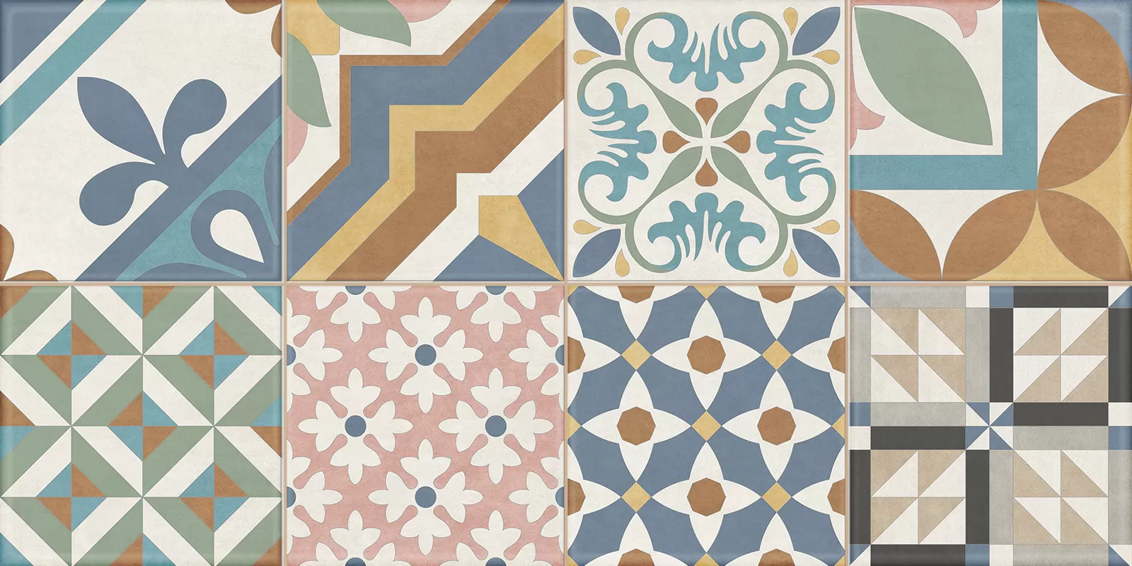 Плитка настенная Design Art Mix 3 WT36DST16 New Trend 20х20 пэчворк