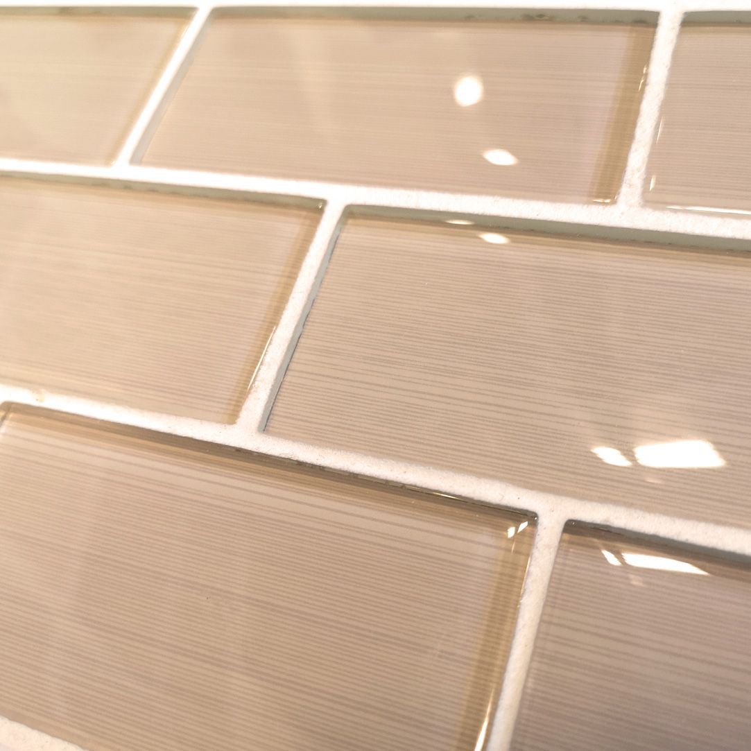 Стеклянная мозаика Impressioni Mattoni Crema 50x100 (Caramelle Mosaic), кирпичики 5х10 см