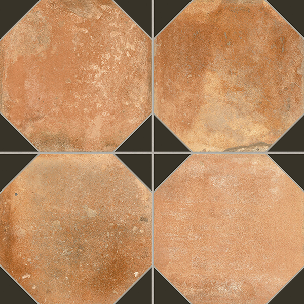 Плитка керамическая напольная 41563 FS NONNA BLACK DECOR LT 45,2х45,2x0,95 см