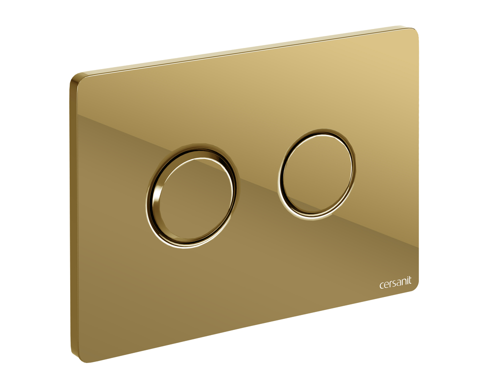 Кнопка ACCENTO CIRCLE для AQUA пневматическая пластик золотой глянцевый (Cersanit)