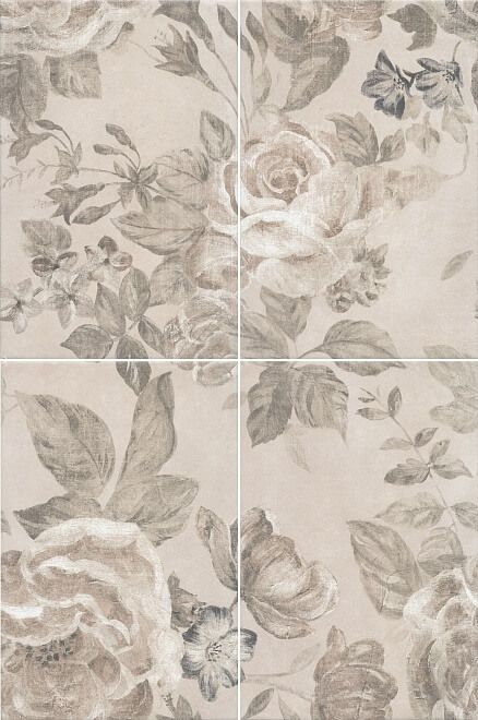 8271\4х\3F Александрия сетлый панно их 4х плиток 20*30 (размер каждой части ) 40*60, Керама Марацци