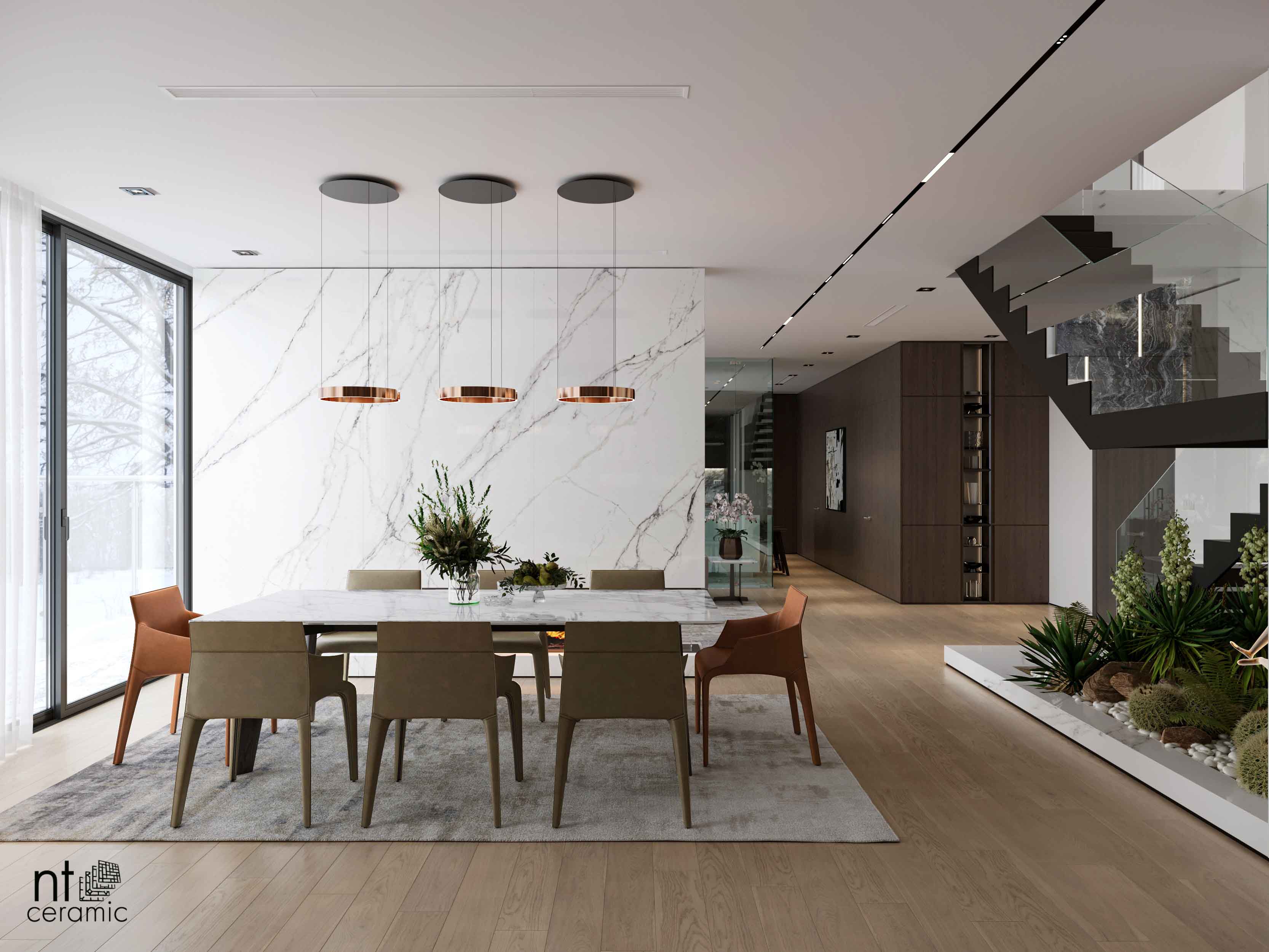 Керамогранит NTT3506L Calacatta Light 120x270