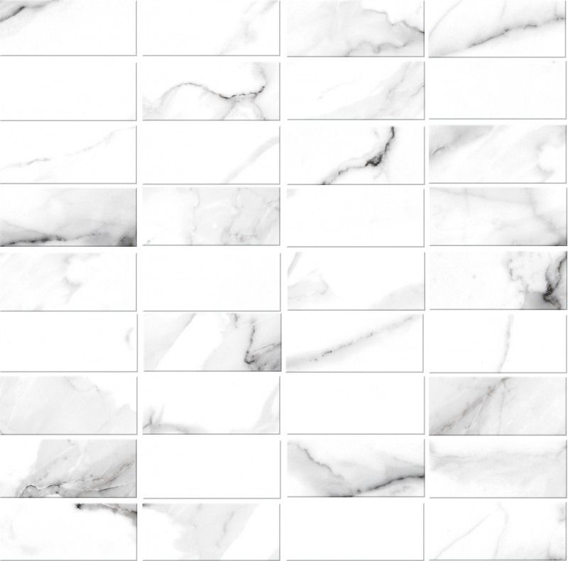 Мозаика Meissen Keramik White stream белый 30x30 A16677