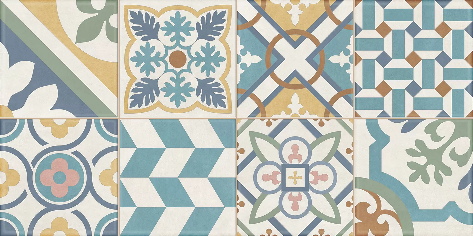 Плитка настенная Design Art Mix 3 WT36DST16 New Trend 20х20 пэчворк