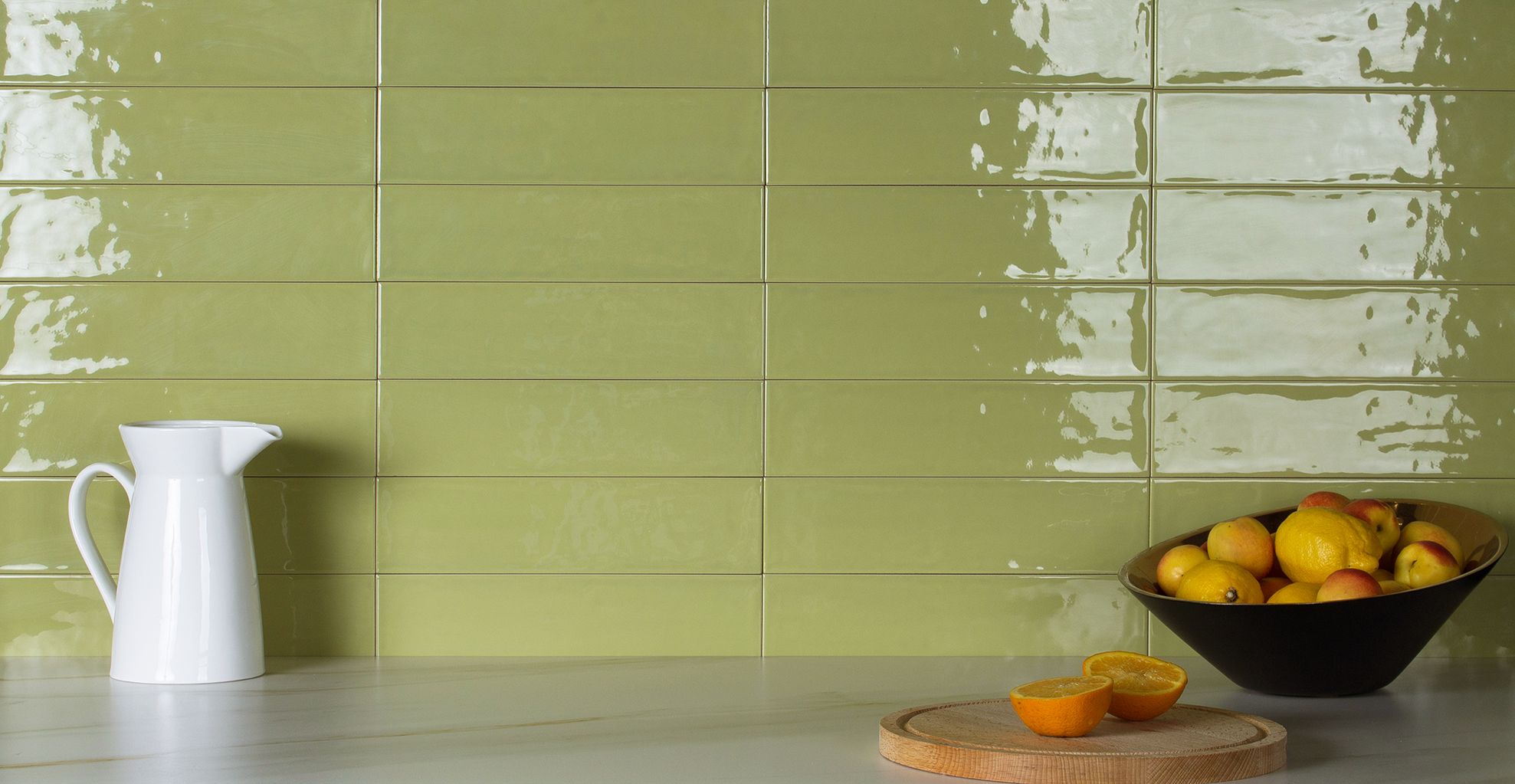 Керамическая плитка, LIME 7.5x30, Liguria (Smile Tile), глянцевая испанская плитка метро кабанчик