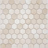 Шестиугольная мозаика Crema Marfil MAT hex 18x30x6 (Caramelle Mosaic)