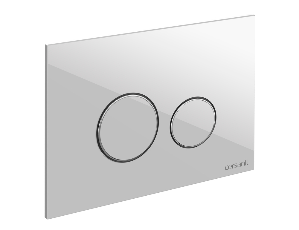 Кнопка TWINS стекло белый (Cersanit)