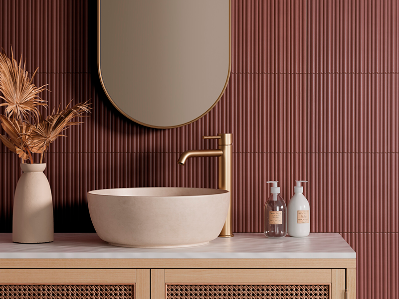 Плитка керамическая настенная 41740 RAINBOW CHERRY 5х25 см