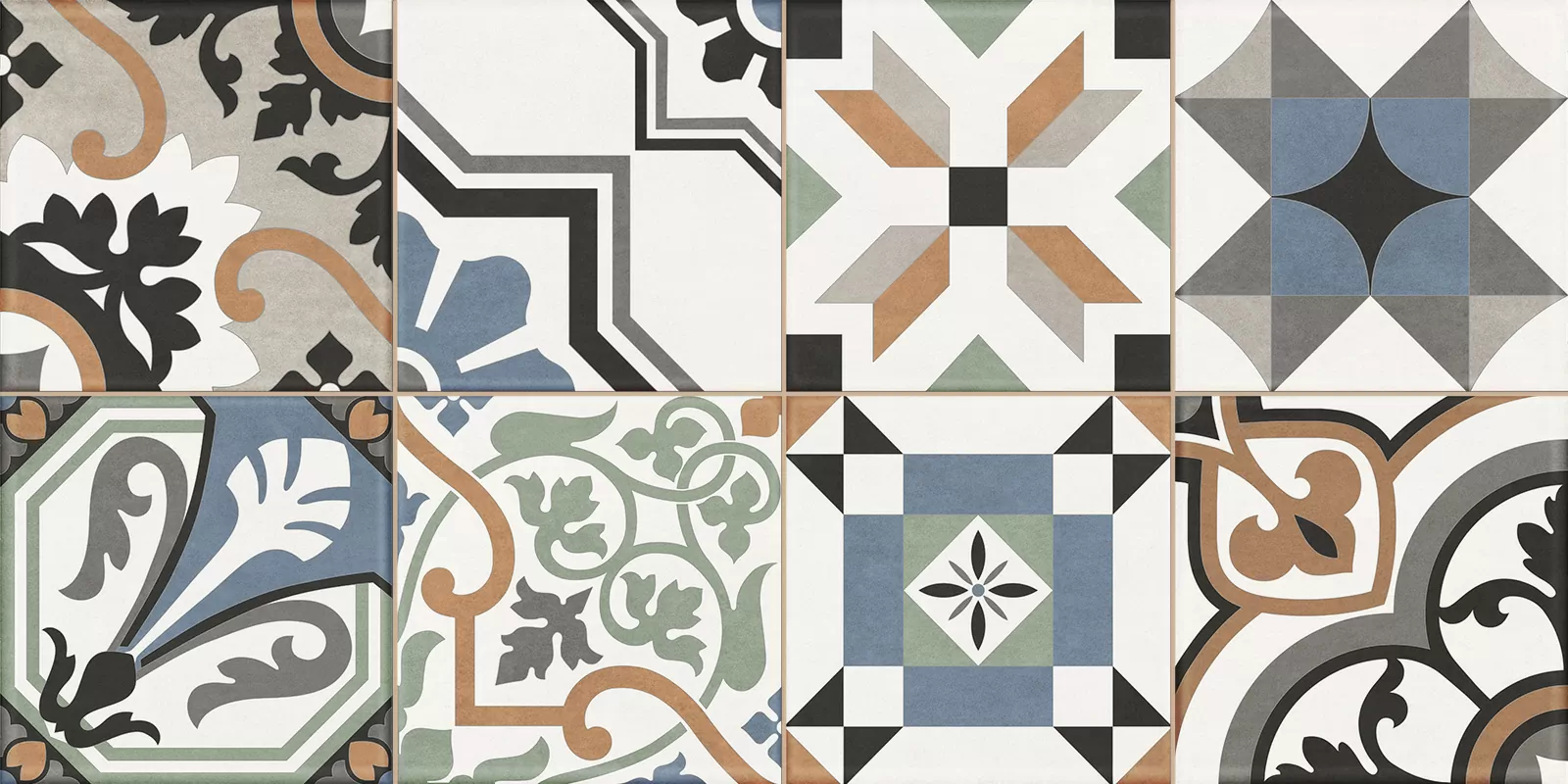 Плитка настенная Design Art Mix 1 WT36DST55 New Trend 20х20 пэчворк