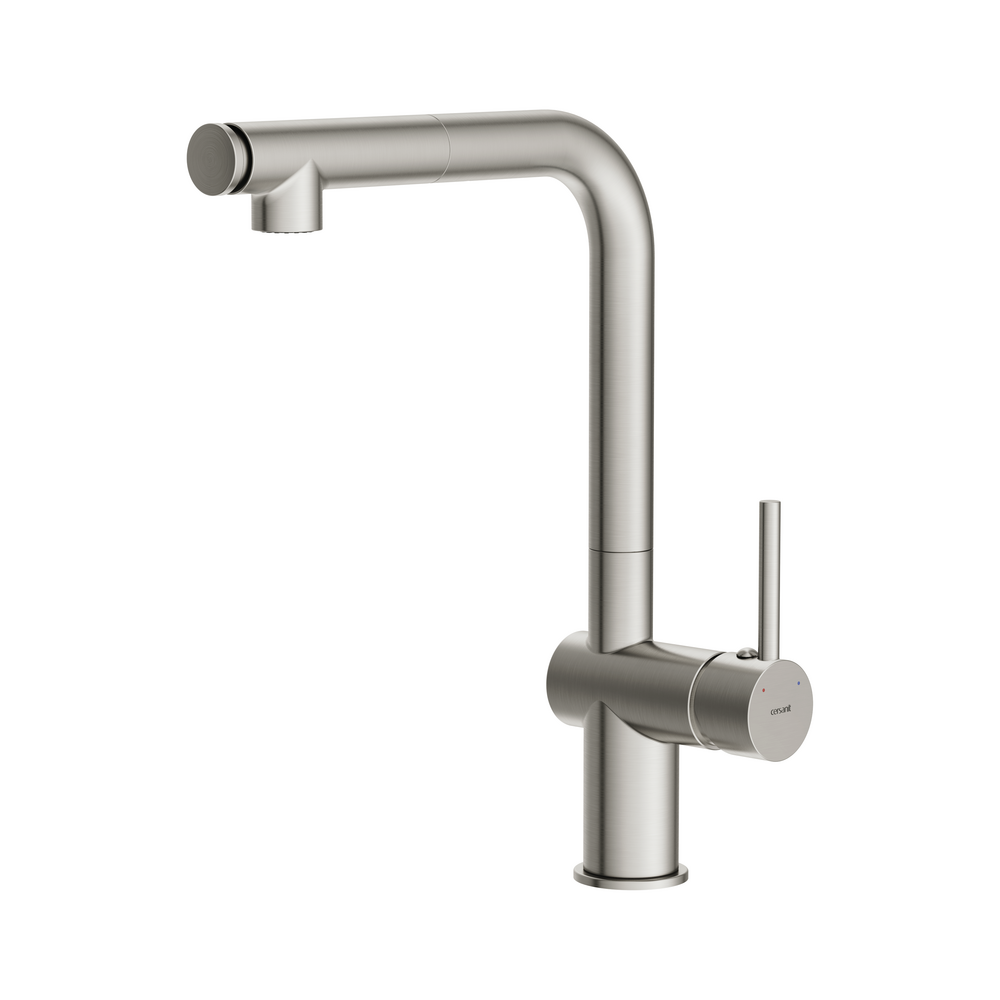 Смеситель для кухни FLAVIS с выдвижным изливом два режима сатин