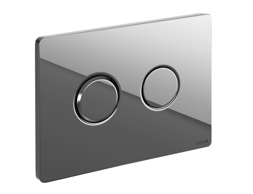 Кнопка ACCENTO CIRCLE для AQUA пневматическая пластик хром глянцевый (Cersanit)