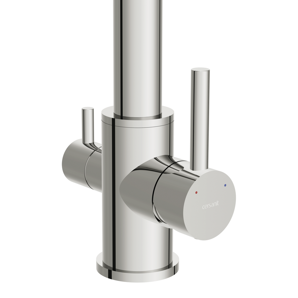 Смеситель для кухни ZEN однорычажный с подключением фильтра с гибким изливом хром