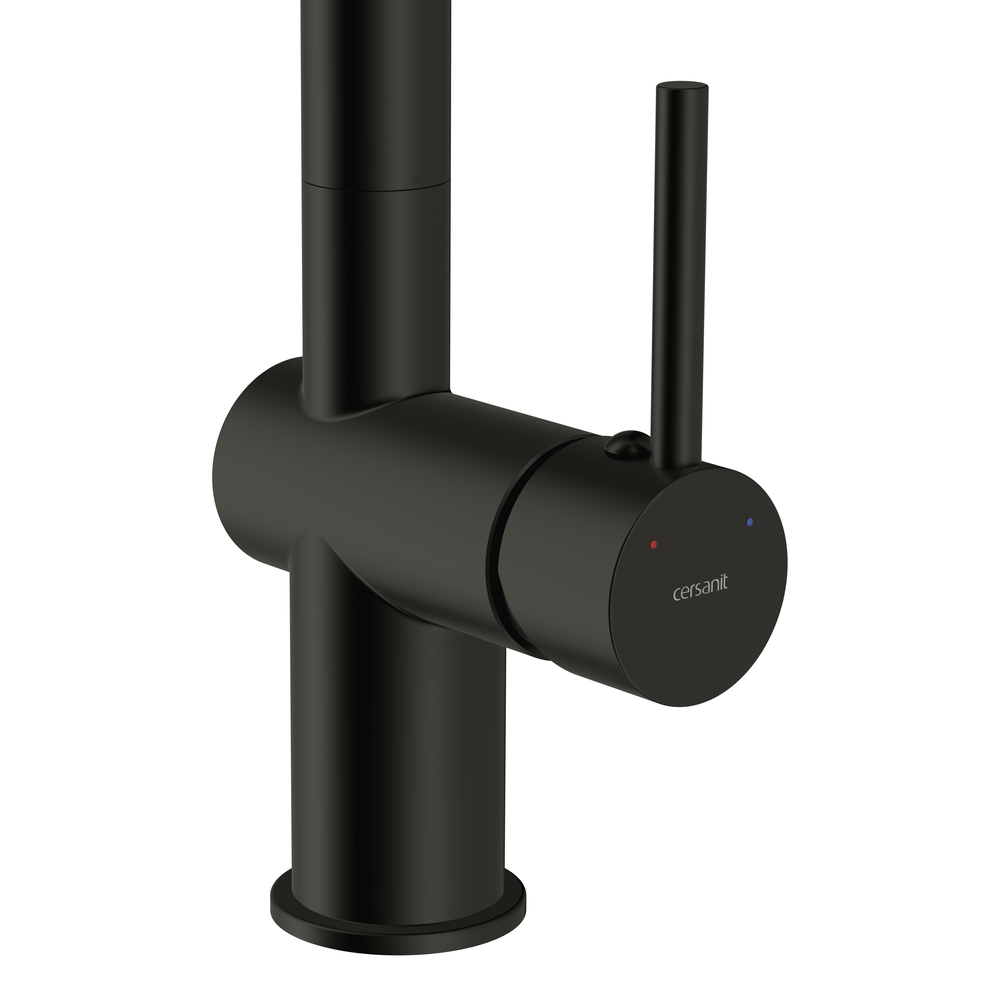 Смеситель для кухни MELAR с выдвижным изливом черный