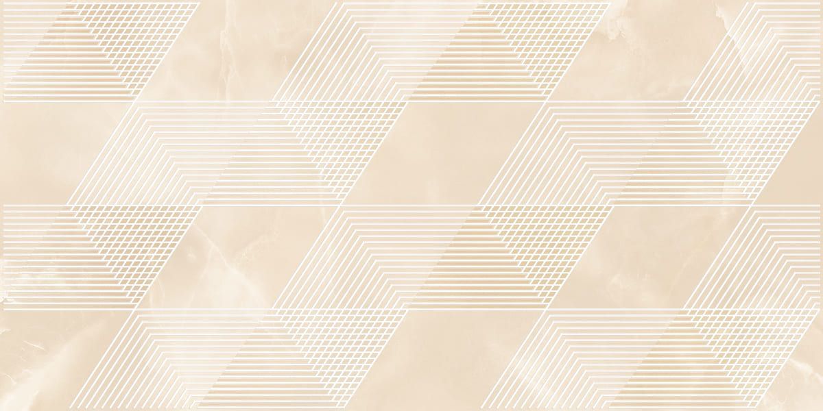 Декоративная плитка Azori 589032001 Opale Beige Geometria 31.5x63 бежевая глянцевая геометрия