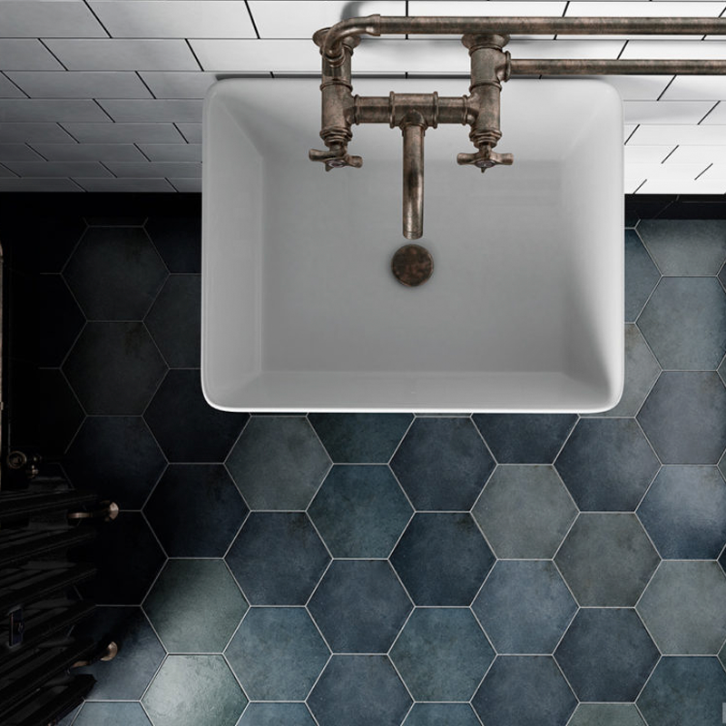 Heritage Equipe Плитка керамическая напольная 24951 HERITAGE HEXÁGONO Indigo 17,5х20 см плитка шестиугольник, шестигранник