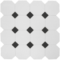Фальш-октагон плитка-модуль под вставки 4.7*4.7 белый (001) 60*60, Keramark