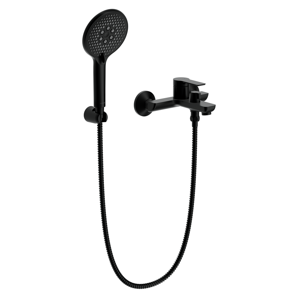 Смеситель для ванны VIBE с лейкой черный