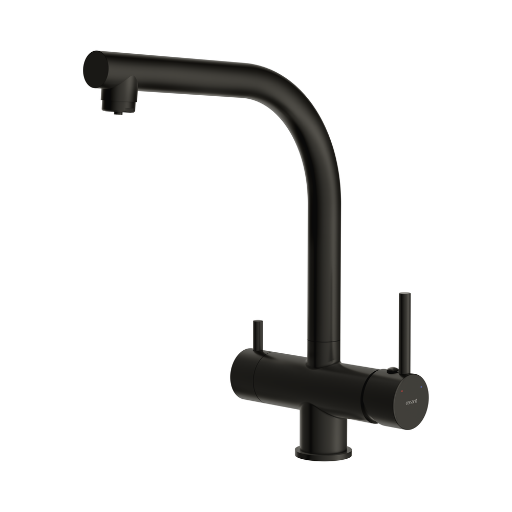 Смеситель для кухни CREA однорычажный с подключением фильтра черный