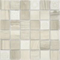 Мозаика из натурального камня Caramelle Mosaic Art Stone Art Travertino Silver MAT 48x48x8