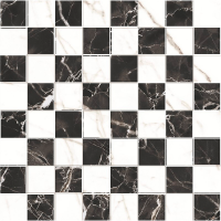 Мозаика керамическая K-61(60)/LR/m01 BLACK & WHITE MIX 30х30х1 см
