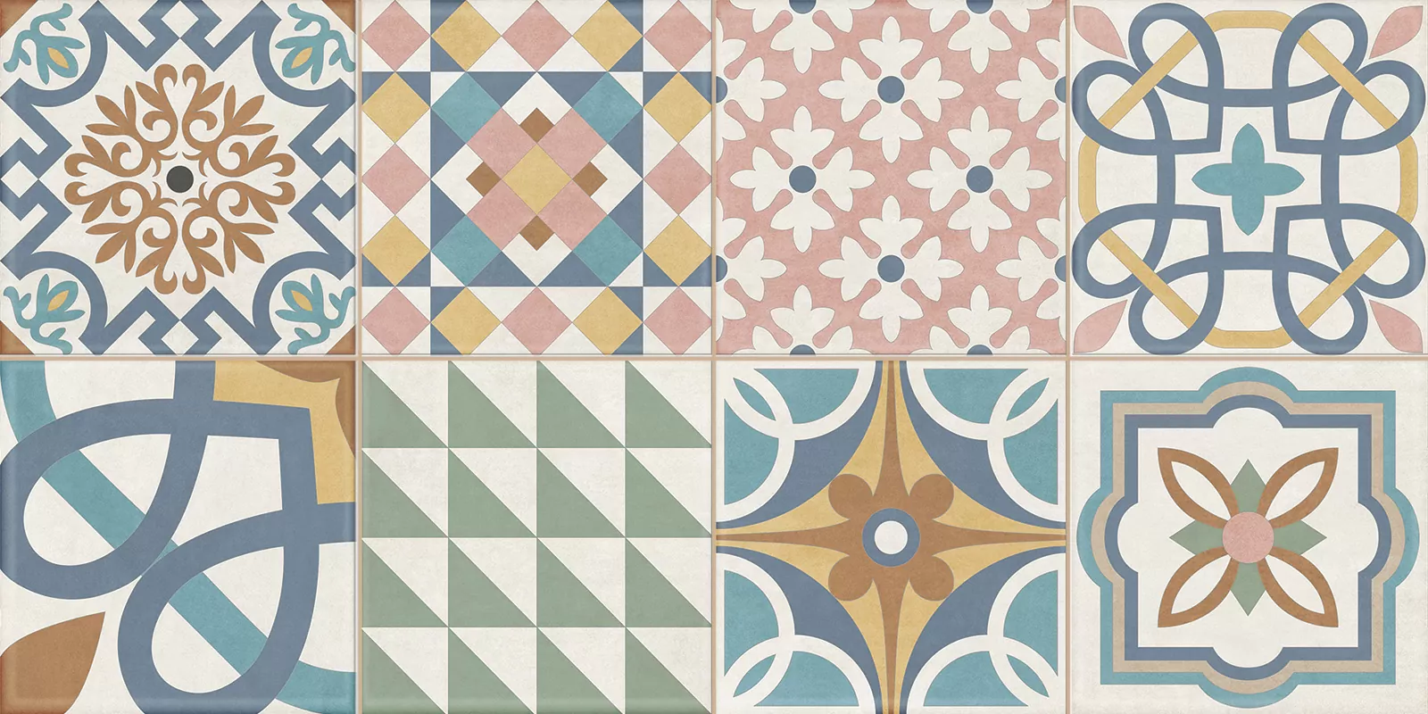 Плитка настенная Design Art Mix 3 WT36DST16 New Trend 20х20 пэчворк