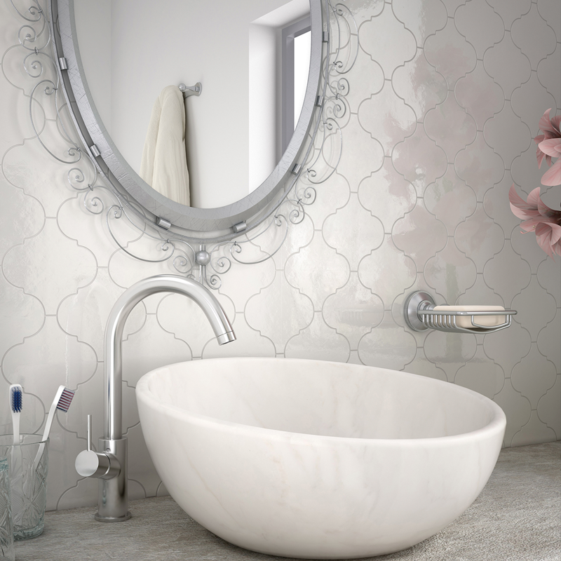 Плитка керамическая настенная 21931 SCALE ALHAMBRA Light Grey 12х12 см (Equipe Ceramicas)