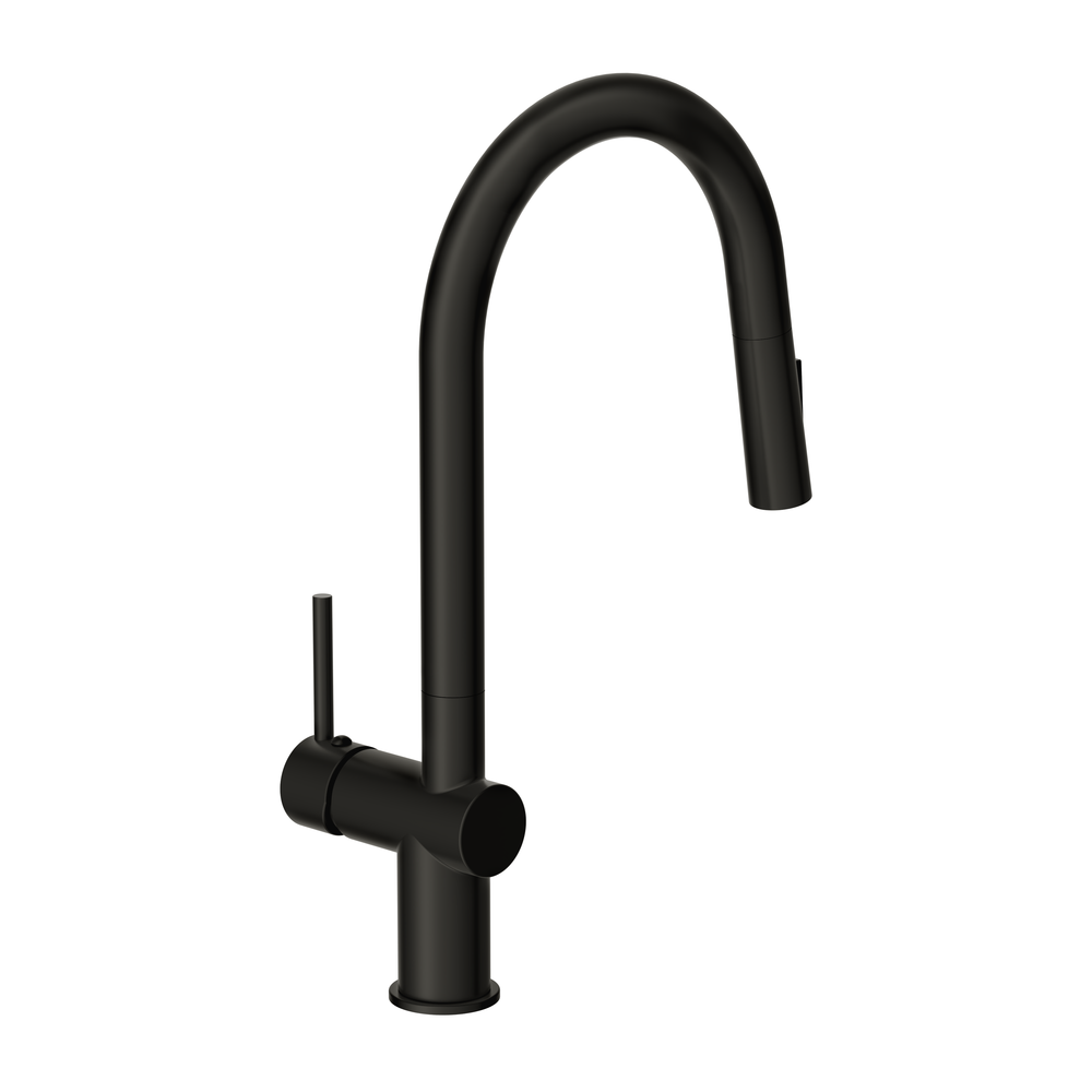 Смеситель для кухни BRASKO с выдвижным изливом черный