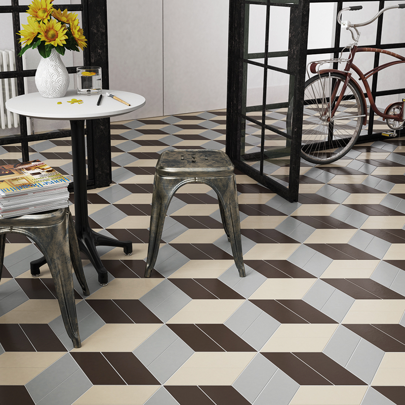 Плитка керамическая напольная 23201 CHEVRON Gris Mate RIGHT 9х20,5 см