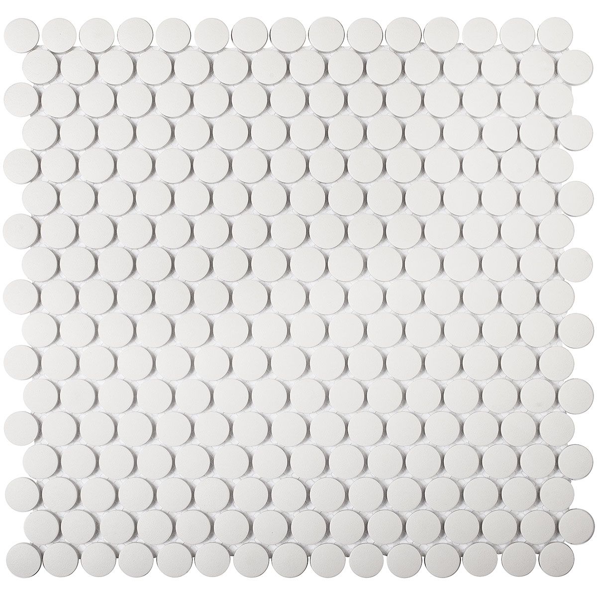Противоскользящая мозаика Penny Round White Antislip (Starmosaic)