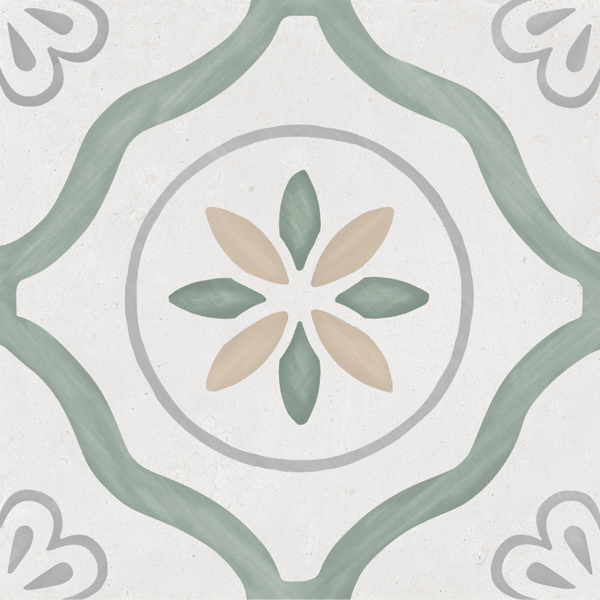 Гранит керамический 36157 SIROCCO GREEN PETALS 22,3х22,3х0,9 см