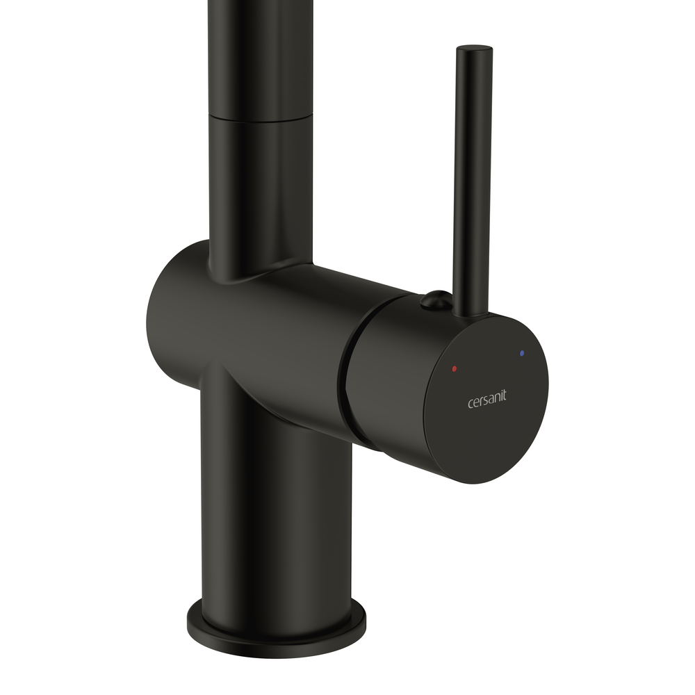 Смеситель для кухни FLAVIS с выдвижным изливом два режима черный