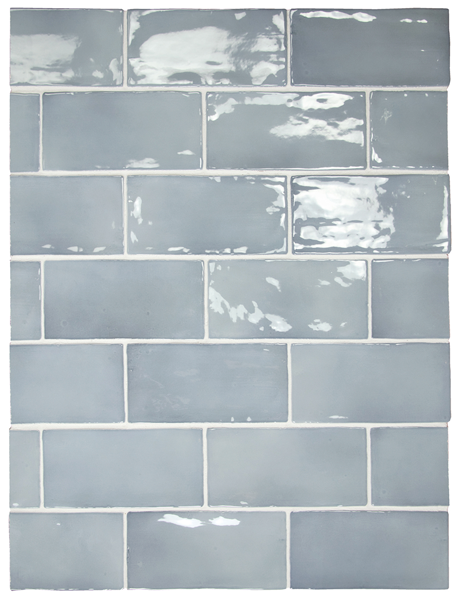 Испанская плитка кабанчик Equipe Manacor Плитка керамическая настенная 26901 MANACOR Blue Moon 7,5х15 см