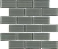 Стеклянная мозаика Impressioni Mattoni Grigio 50x100 (Caramelle Mosaic), кирпичики 5х10 см