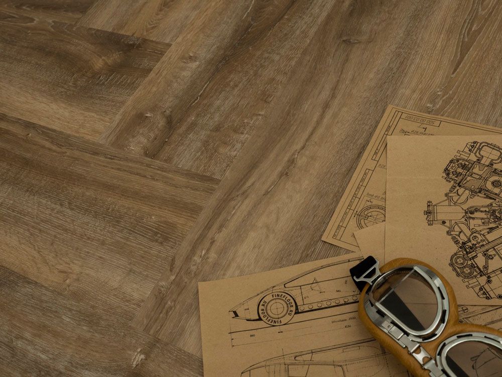 Кварц-виниловая плитка Fine Floor 1800 Gear Муджелло FF-1809