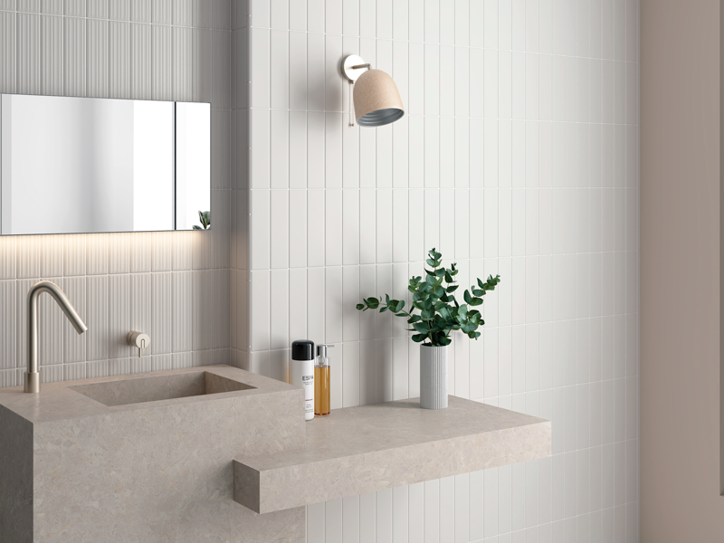 Плитка керамическая настенная 32405 LUMINA White Alyssum 6х24,6 см (Equipe)