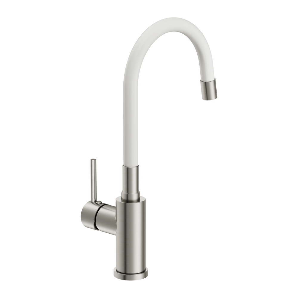 Смеситель для кухни MELAR с гибким изливом белый